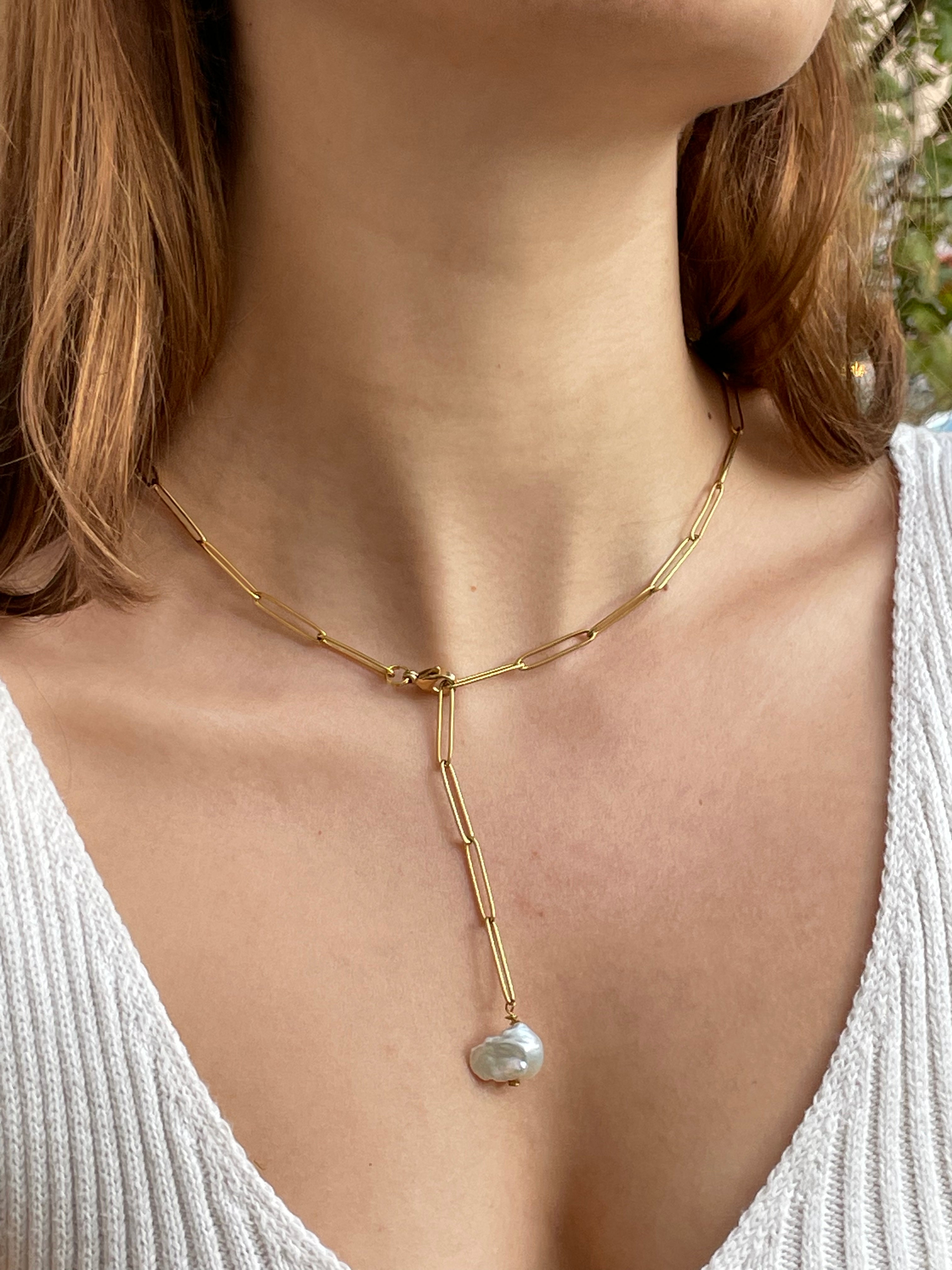 collana gold pearl